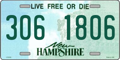 NH license plate 3061806
