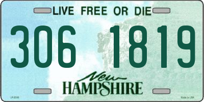 NH license plate 3061819