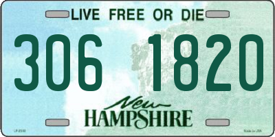 NH license plate 3061820