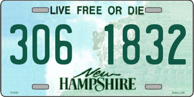 NH license plate 3061832