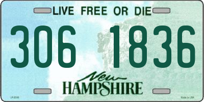 NH license plate 3061836