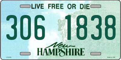NH license plate 3061838