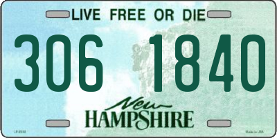 NH license plate 3061840