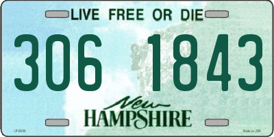 NH license plate 3061843