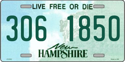 NH license plate 3061850