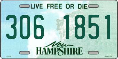 NH license plate 3061851