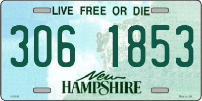 NH license plate 3061853