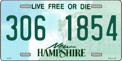 NH license plate 3061854