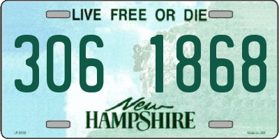 NH license plate 3061868