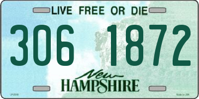 NH license plate 3061872