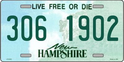 NH license plate 3061902