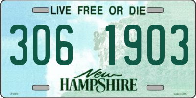 NH license plate 3061903