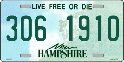 NH license plate 3061910