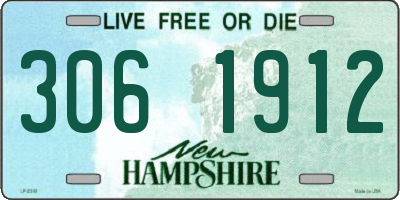 NH license plate 3061912