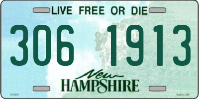 NH license plate 3061913
