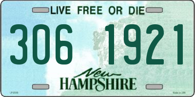 NH license plate 3061921