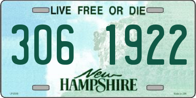 NH license plate 3061922