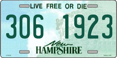 NH license plate 3061923