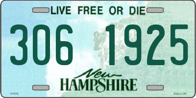 NH license plate 3061925