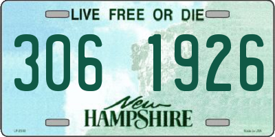 NH license plate 3061926