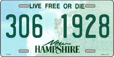 NH license plate 3061928