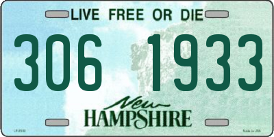NH license plate 3061933