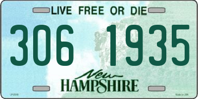 NH license plate 3061935