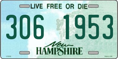 NH license plate 3061953