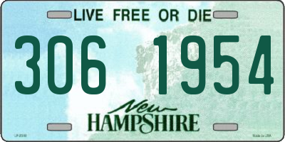 NH license plate 3061954