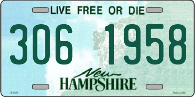 NH license plate 3061958