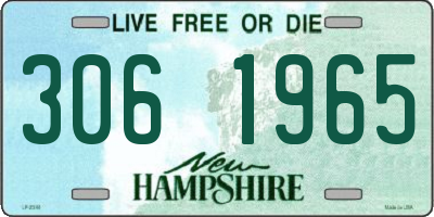 NH license plate 3061965