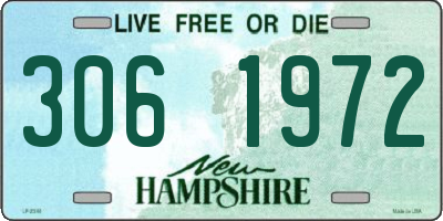 NH license plate 3061972