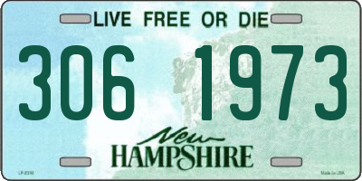 NH license plate 3061973