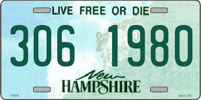 NH license plate 3061980
