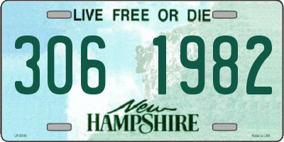 NH license plate 3061982