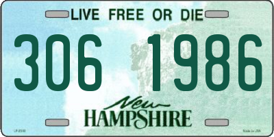 NH license plate 3061986