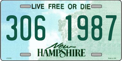 NH license plate 3061987