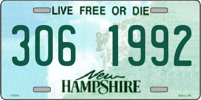 NH license plate 3061992