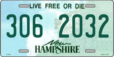 NH license plate 3062032
