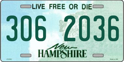NH license plate 3062036