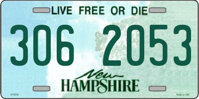 NH license plate 3062053