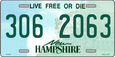 NH license plate 3062063