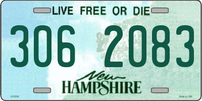 NH license plate 3062083