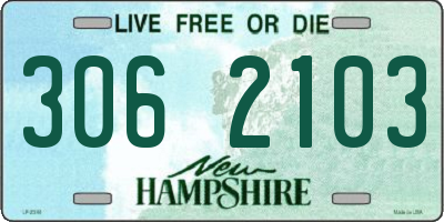 NH license plate 3062103