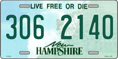 NH license plate 3062140