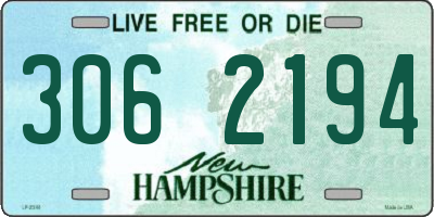 NH license plate 3062194