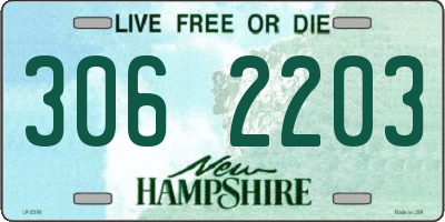 NH license plate 3062203