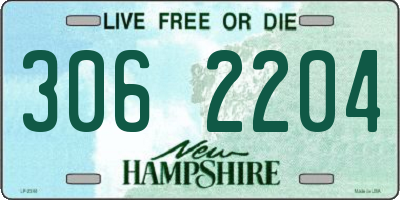 NH license plate 3062204