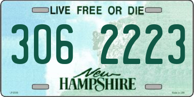 NH license plate 3062223