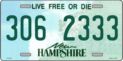NH license plate 3062333